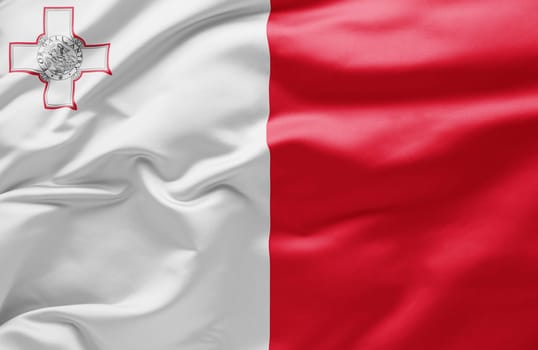 Waving national flag of Malta