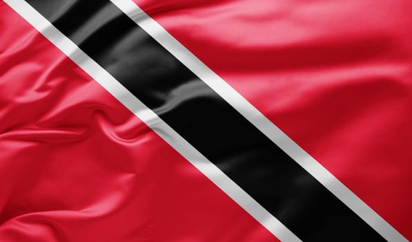 Waving national flag of Trinidad and Tobago