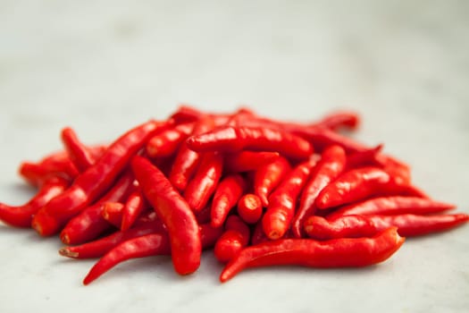 Bunch of chillies seen up close