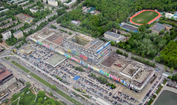 Ostankino television center (First channel). The view from the height of 337 meters