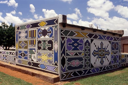 Ndebele village near middleburg, gauteng, south africa.