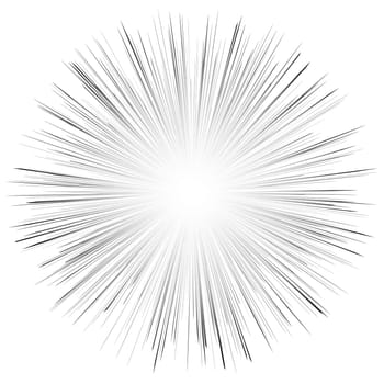 Explode Flash, Cartoon Explosion, Star Burst on White Background.