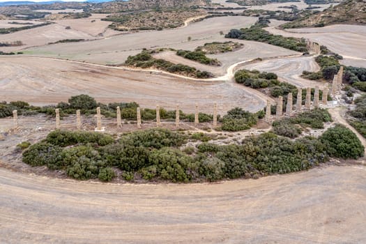 The Banales Iberian-Roman. It is located in the municipality of Uncastillo, but it is accessed from the town of Layana, very close to Sadaba. Aqueduct area.