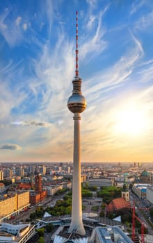 Wonderful Berlin city, wonderful aerial panorama, Germany