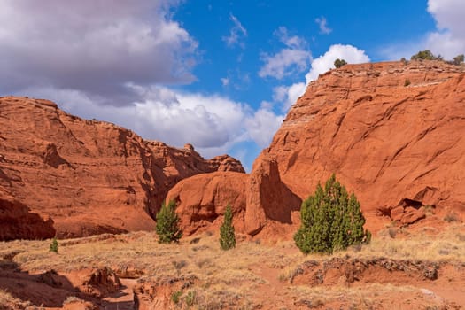 Sunny Skies in a Remote Desert Canyon in Kodachrome Basin State Park in Utah