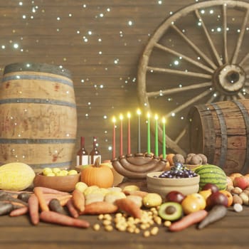3D illustration Background for advertising and wallpaper in festival  and Christmas scene. 3D rendering in decorative concept.