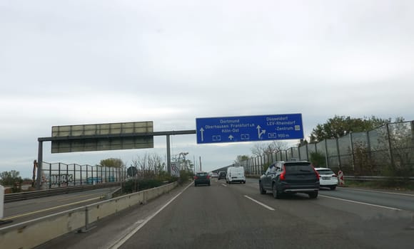 Autobahn A1 Grossbaustelle Leverkusener Brücke, Nordrhein-Westfalen, Deutschland, Köln/Leverkusen