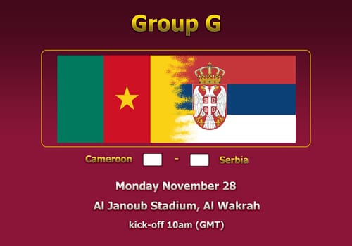 Concept 3d illustration group stage of World Cup Qatar 2022 championship.
