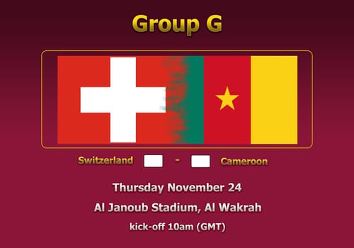 Concept 3d illustration group stage of World Cup Qatar 2022 championship.