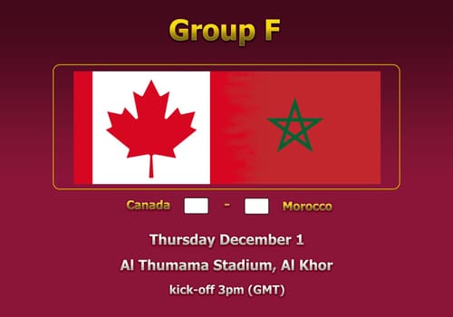 Concept 3d illustration group stage of World Cup Qatar 2022 championship.