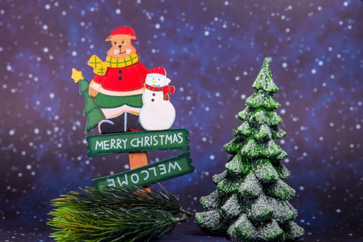 Santa Claus with Christmas greetings