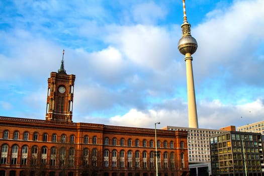 Red City Hall in Berlin, Germany.