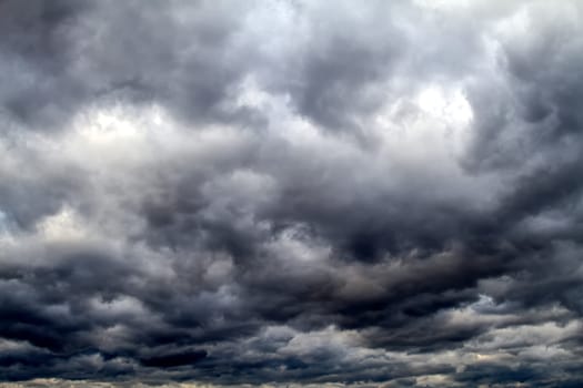 Stormy and black sky , just before starting to rain.