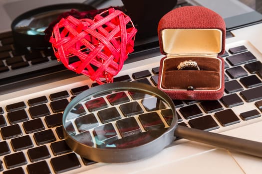 Searching for the love on line.