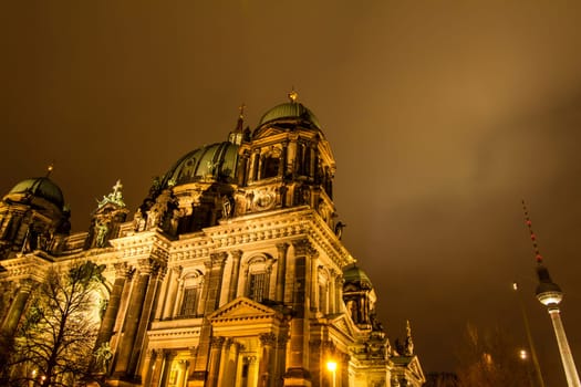 Berliner Dome at night, Berlin, Grmany.