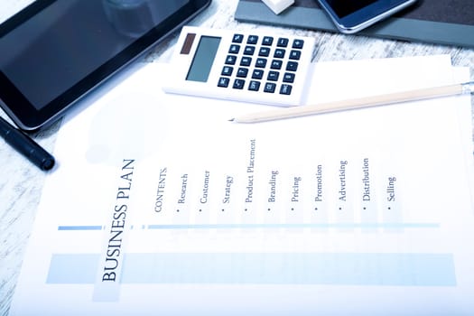 Presenting a Business Plan with a strategy to develop.
