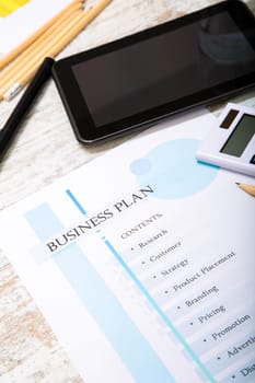 Presenting a Business Plan with a strategy to develop.
