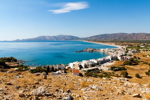 Panoramic view of the coast of the sea of Haraki