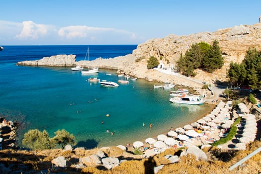 View of the harbor on a tourist resort