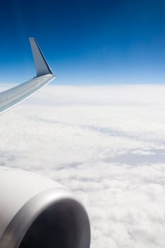 View from the window of an airplane