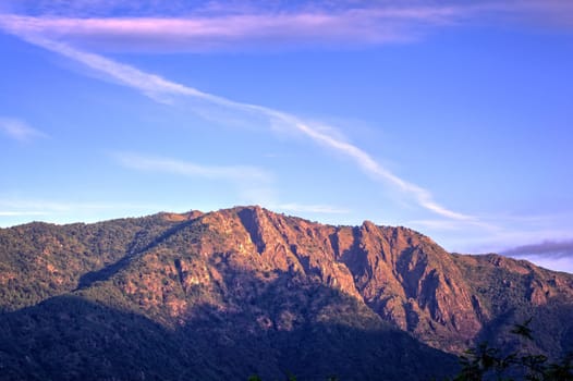 View of the Mottarone mountain in Italy