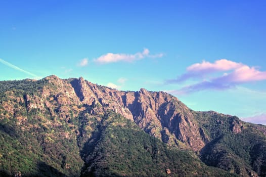 View of the Mottarone mountain in Italy