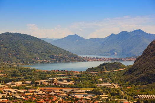 View of Maggiore lake from Arzo (Verbania), Italy