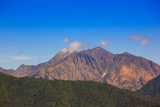 View of the Zeda mountain in Italy