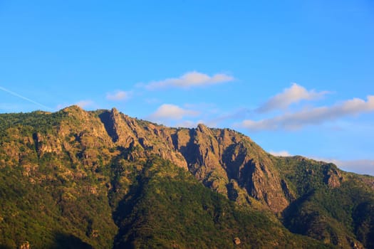 View of the Mottarone mountain in Italy