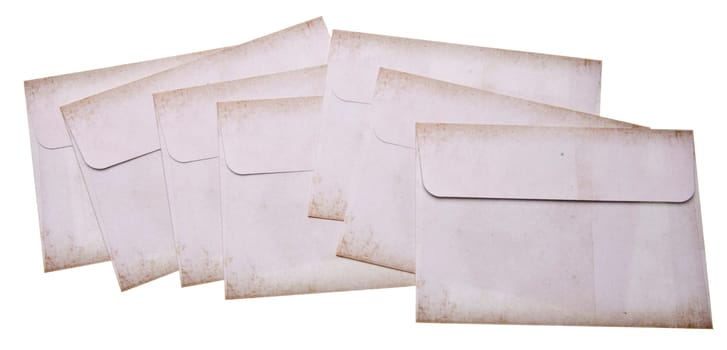 Envelopes for Letter Writing Isolated on White with a Clipping Path. Perhaps for a Wedding, Baby Shower or Love Letter.