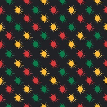 Happy Kwanzaa Holiday African Seamless Pattern Design with Festival Style Element on Template Hand Drawn Cartoon Flat Illustration