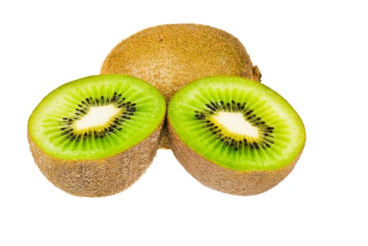 Kiwi fruits over white background - isolated