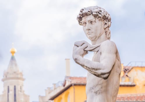 David by Michelangelo in Florence, Italy. Example of body perfection in marble