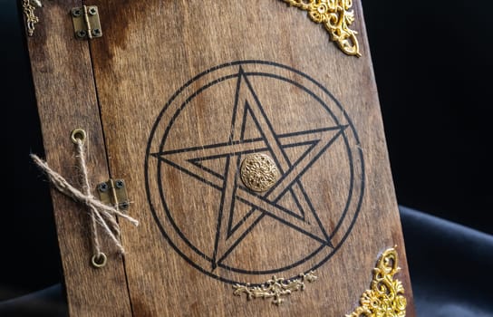 Old book of black magic. Concept for mystery, fantasy, dark evil