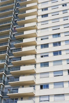 multi-storey concrete residential building in the city of Mulhouse in France