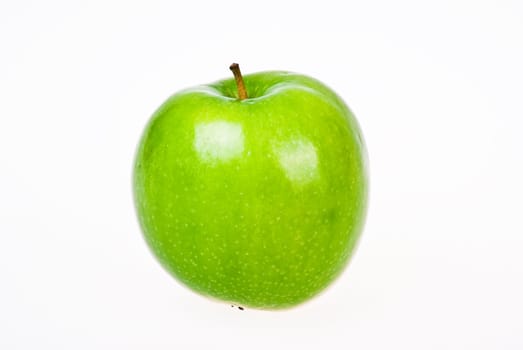 Green apple over white background - isolated