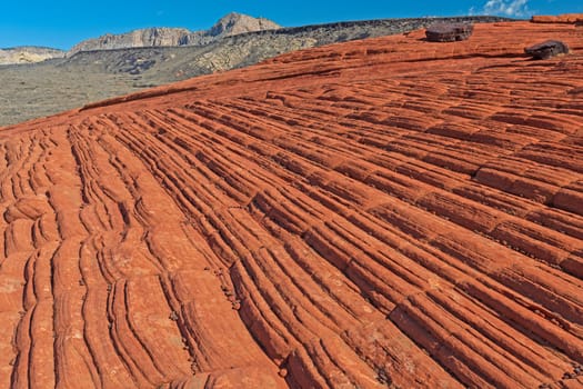 Frozen Sand Ridges in the Desert in Snow Canyon State Park in Utah