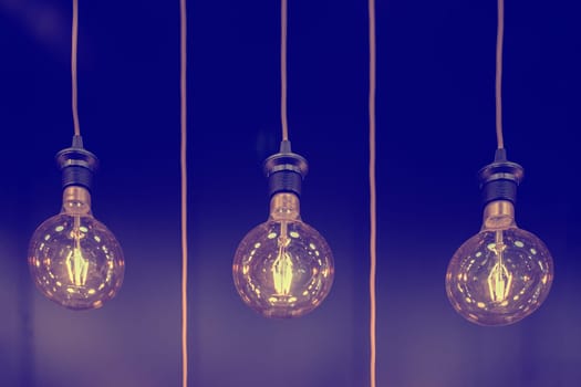 Incandescent lamps or lightbulb for  idea background
