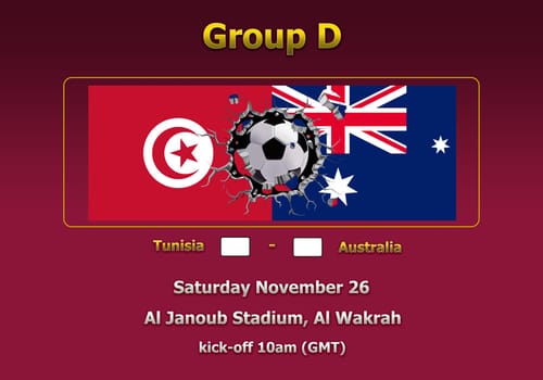 Concept 3d illustration group stage of World Cup Qatar 2022 championship.