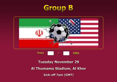 Concept 3d illustration group stage of World Cup Qatar 2022 championship.
