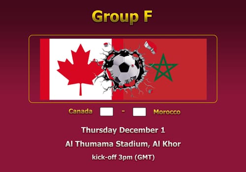 Concept 3d illustration group stage of World Cup Qatar 2022 championship.