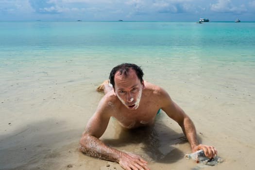 Drunk Travel Beach Party. Funny Vacation Lifestyle