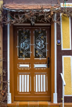 old door of house in Witzenhausen, Hessen, Germany