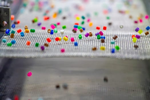 Plastic polymer beads colorful of industry factory