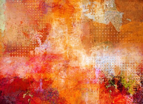 opaque and glazing oil-colored textures on canvas