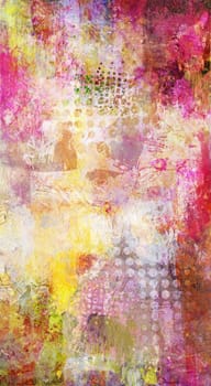 mixed media background - flat collage