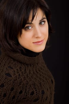 an young beautiful woman close up portrait