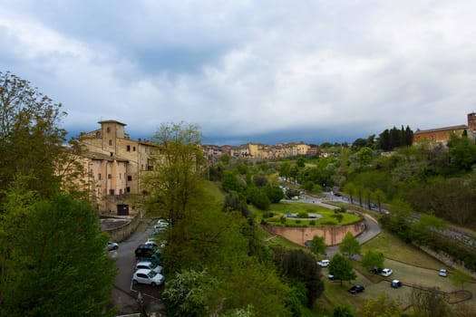 Scenic view of a country of the Tuscan hills