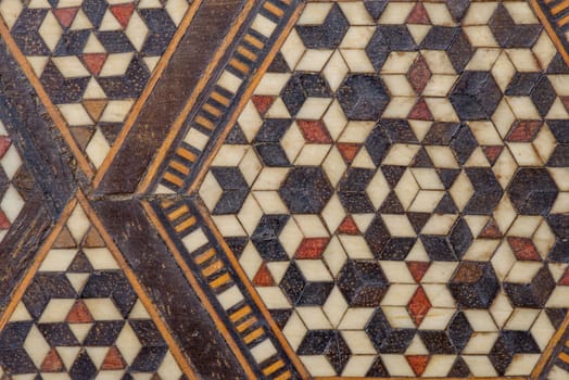 Close up of inlays on a box