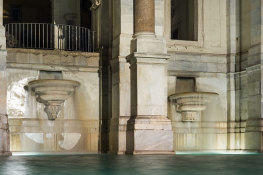 Particular of the fountain in rome called acqua paola, italy